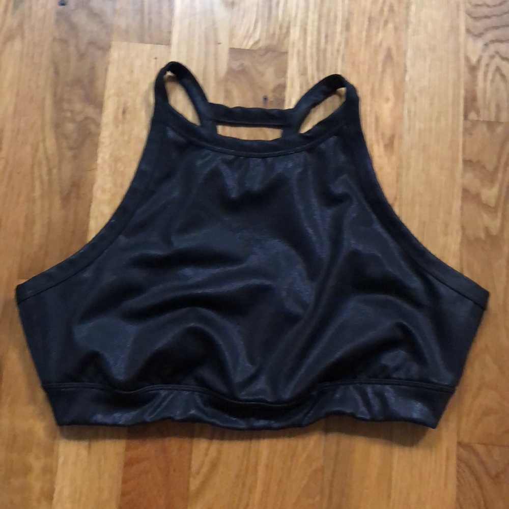 Joy Lab • Sparkly Black Crop Top/Sports Bra
